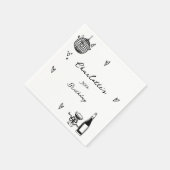 Moderne Diskothek 30. Geburtstag Serviette (Ecke)