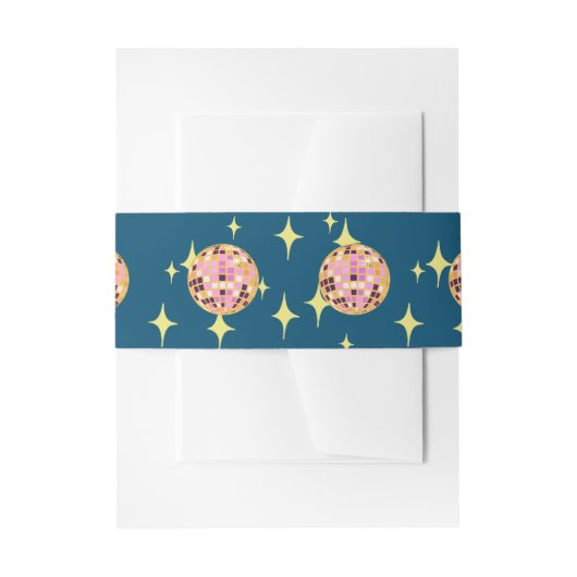 Moderne Diskothek Ball Blue Einladungsbanderole (Vorderseite Beispiel)