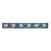 Moderne Diskothek Ball Blue Satinband (Vorderseite)