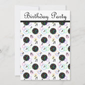 moderne Diskothek PARTY EINLADUNG weiß (Vorderseite)