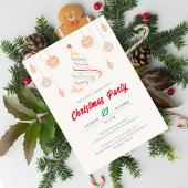 Moderne Diskothek Weihnachten Weihnachtsbaum Party Einladung