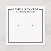 Moderne Display-Karte mit weißem und schwarzem Ohr Quadratische Visitenkarte (Vorderseite)