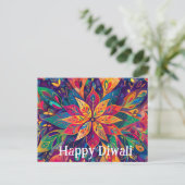 Moderne Diwali-Farben Postkarte (Stehend Vorderseite)