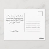 Moderne Diwali-Farben Postkarte (Rückseite)