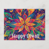 Moderne Diwali-Farben Postkarte (Vorderseite)