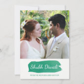 Moderne Diwali Foto Grußkarte Karte (Vorderseite)