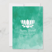 Moderne Diwali Foto Grußkarte Karte (Rückseite)
