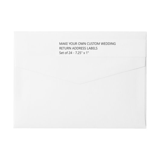 Moderne DIY 24x Custom Wedding Rücksendeadresse (Rückseite)
