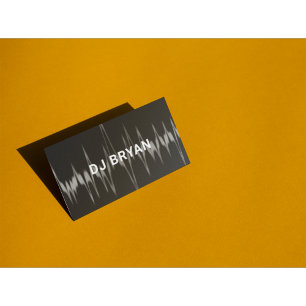 Moderne DJ Business Card - Soundwave Design Visitenkarte