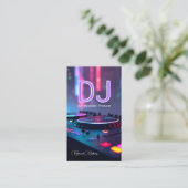 Moderne DJ Turntable Business Card Visitenkarte (Stehend Vorderseite)