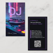 Moderne DJ Turntable Business Card Visitenkarte (Vorne/Hinten)