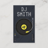 Moderne DJs Singer DJ Vinyl Deejay Music QR Code Visitenkarte (Vorderseite)