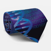 Moderne DNA Fingerprint Science Blue Neck Tie Krawatte (Gerollt)