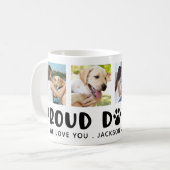 Moderne DOG-MAMA Paw Print 4 Fotos Kaffeetasse (Vorderseite Links)