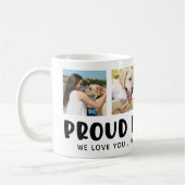 Moderne DOG-MAMA Paw Print 4 Fotos Kaffeetasse (Links)