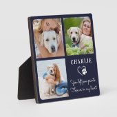 Moderne Dog Memorial Custom Pet Foto Collage Fotoplatte (Vorderseite)