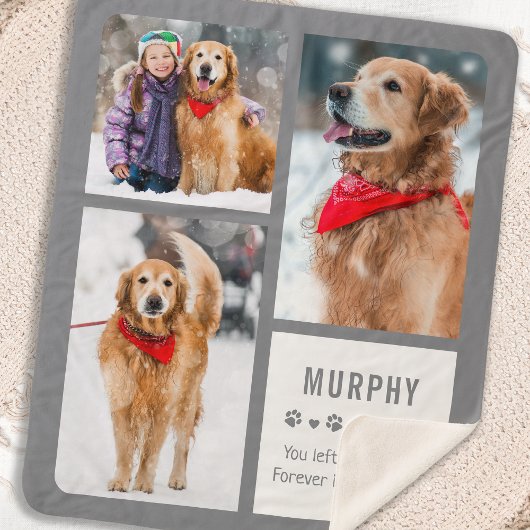 Moderne Dog Memorial Foto Collage Sherpadecke