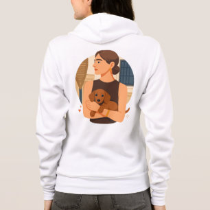 Moderne Dog Mom Ästhetik mit süßem Welpen Hoodie