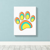 Moderne Dog Paw Print aus dem Mittelalter Leinwanddruck (Insitu (Holzboden))
