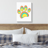 Moderne Dog Paw Print aus dem Mittelalter Leinwanddruck (Insitu (Schlafzimmer))