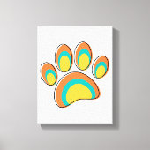 Moderne Dog Paw Print aus dem Mittelalter Leinwanddruck (Vorderseite)