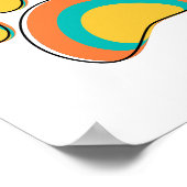 Moderne Dog Paw Print aus dem Mittelalter Poster (Ecke)