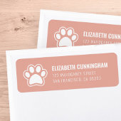 Moderne Dog Paw Print | Rücksendeadresse