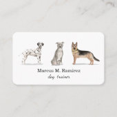 Moderne Dog Trainer Aquarell Hundemarkation Visitenkarte (Vorderseite)