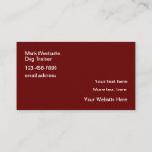 Moderne Dog Trainer-Visitenkarten Visitenkarte (Rückseite)