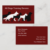 Moderne Dog Trainer-Visitenkarten Visitenkarte (Vorne/Hinten)