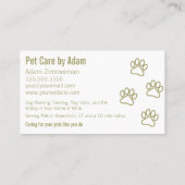 Moderne Dog Walker Pet Sitter pawsome Soft Green Visitenkarte (Rückseite)