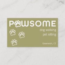 Moderne Dog Walker Pet Sitter pawsome Soft Green