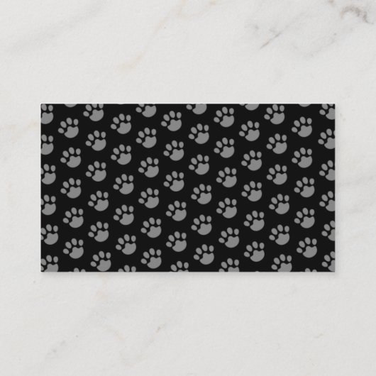 Moderne Dog Walker Pet Sitter Wasserfarbe Schwarz Visitenkarte (Rückseite)