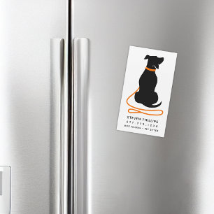 Moderne Dog Walking Dog Sitting Magnet Card
