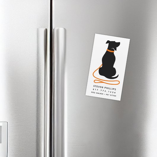 Moderne Dog Walking Dog Sitting Magnet Card