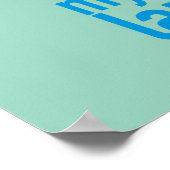 Moderne Doggen-Kunst - "Essen ist meine Liebesspra Poster (Ecke)