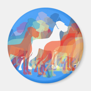 Moderne Doggengruppe Magnet