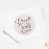 Moderne Doggie-Leckereien Danke Pawty Runder Aufkleber (Umschlag)