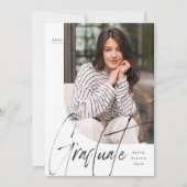 Moderne Doktorand einzigartig zwei Foto Abschluss Ankündigung (Vorderseite)