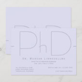 Moderne Doktorandeneinladung von Abschluss Einladung (Vorne/Hinten)