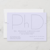 Moderne Doktorandeneinladung von Abschluss Einladung (Vorderseite)