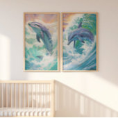 Moderne Dolphin Art Bilderwand Sets