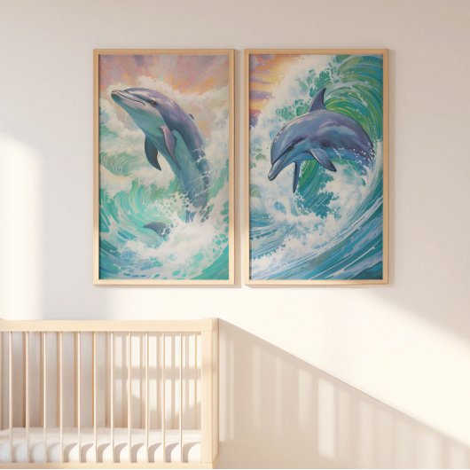 Moderne Dolphin Art Bilderwand Sets