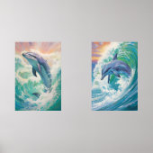 Moderne Dolphin Art Bilderwand Sets (Vorderseite)