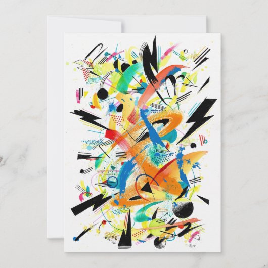 Moderne Donner-Kunst Einladung (Vorderseite)