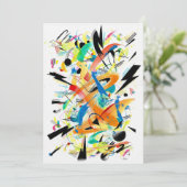 Moderne Donner-Kunst Einladung (Stehend Vorderseite)