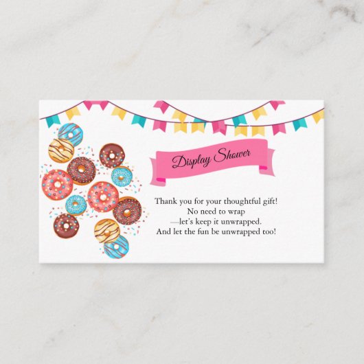 Moderne Donut Baby Sprinkles Babydusche Begleitkarte (Vorderseite)