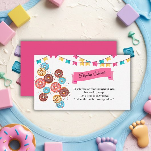 Moderne Donut Baby Sprinkles Babydusche Begleitkarte