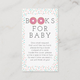 Moderne Donut Book Request Baby Duschkarte Begleitkarte