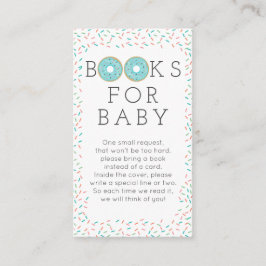 Moderne Donut Book Request Baby Duschkarte Begleitkarte